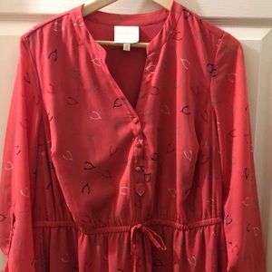 Modcloth coral wishbone dress